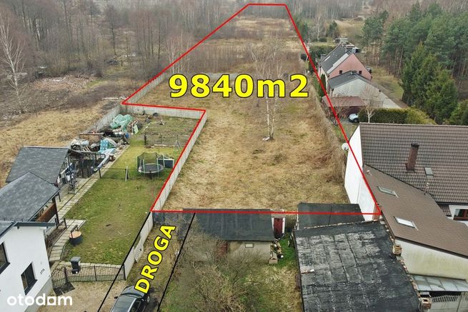 Działka uzbrojona ogrodzona 9840m2 ul. Konwaliowa