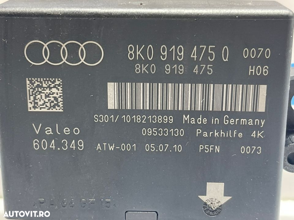 Unitate Modul Calculator Senzori Parcare Parktronic Audi A4 B8 2008 - 2015 Cod 8K0919475Q 8K0919475 - 2