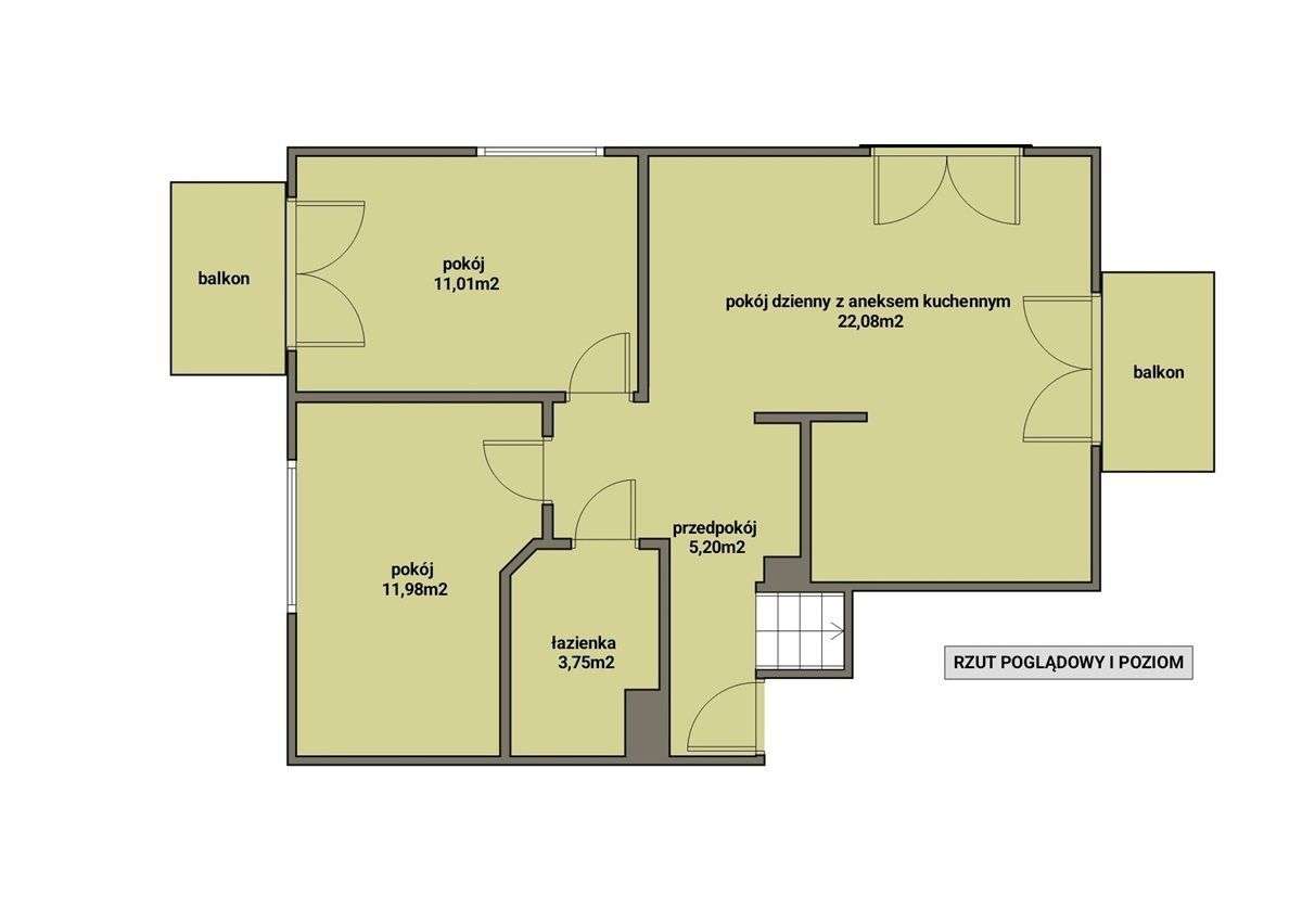 Nowe, 5 pokoi, 2 balkony, miejsce postojowe-5