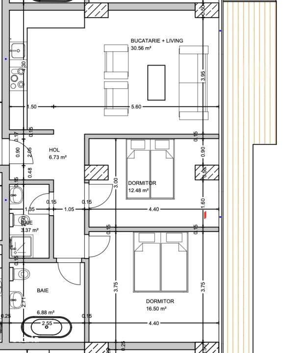 Apartament 3 camere, 76.52 mp, zona Centrala - Imagine principală: 4/6