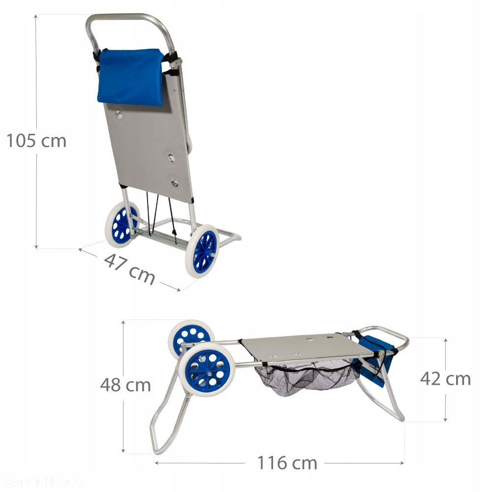 Aktive Beach aluminiowy wózek plażowy niekompletny - 6