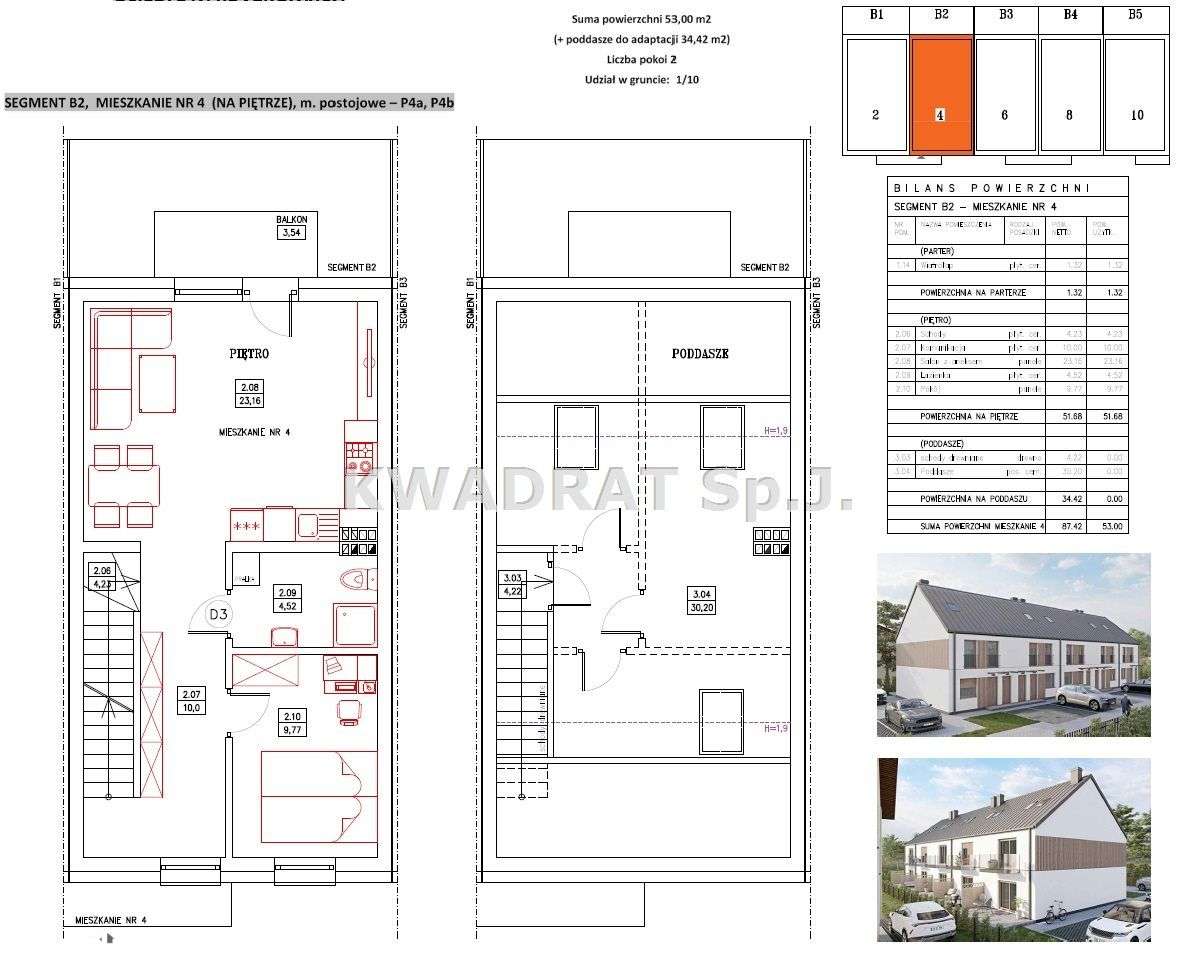 Mieszkanie 2pok+poddasze o pow. 87,42m2 - Krążkowy - Pełny obrazek: 4/11