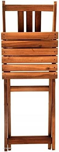 Krzesło ogrodowe SAM drewno 2 szt - 3