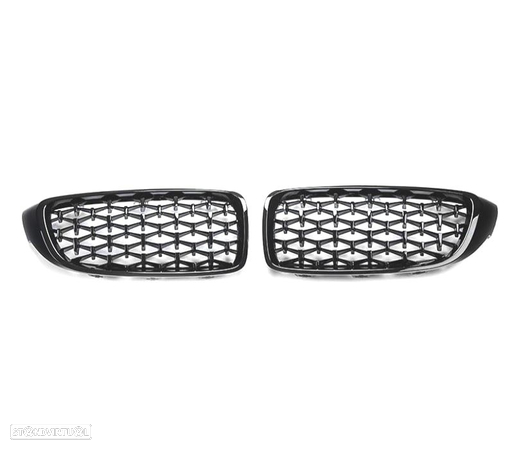 GRELHA PARA BMW SERIE 4 F32 F33 F36 LOOK M4 PRETO CROMADO - 3