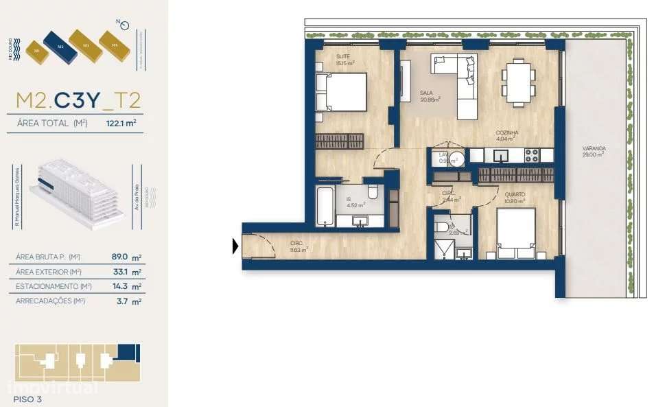 Apartamento T2 | Canidelo, V.N.Gaia - Grande imagem: 2/39