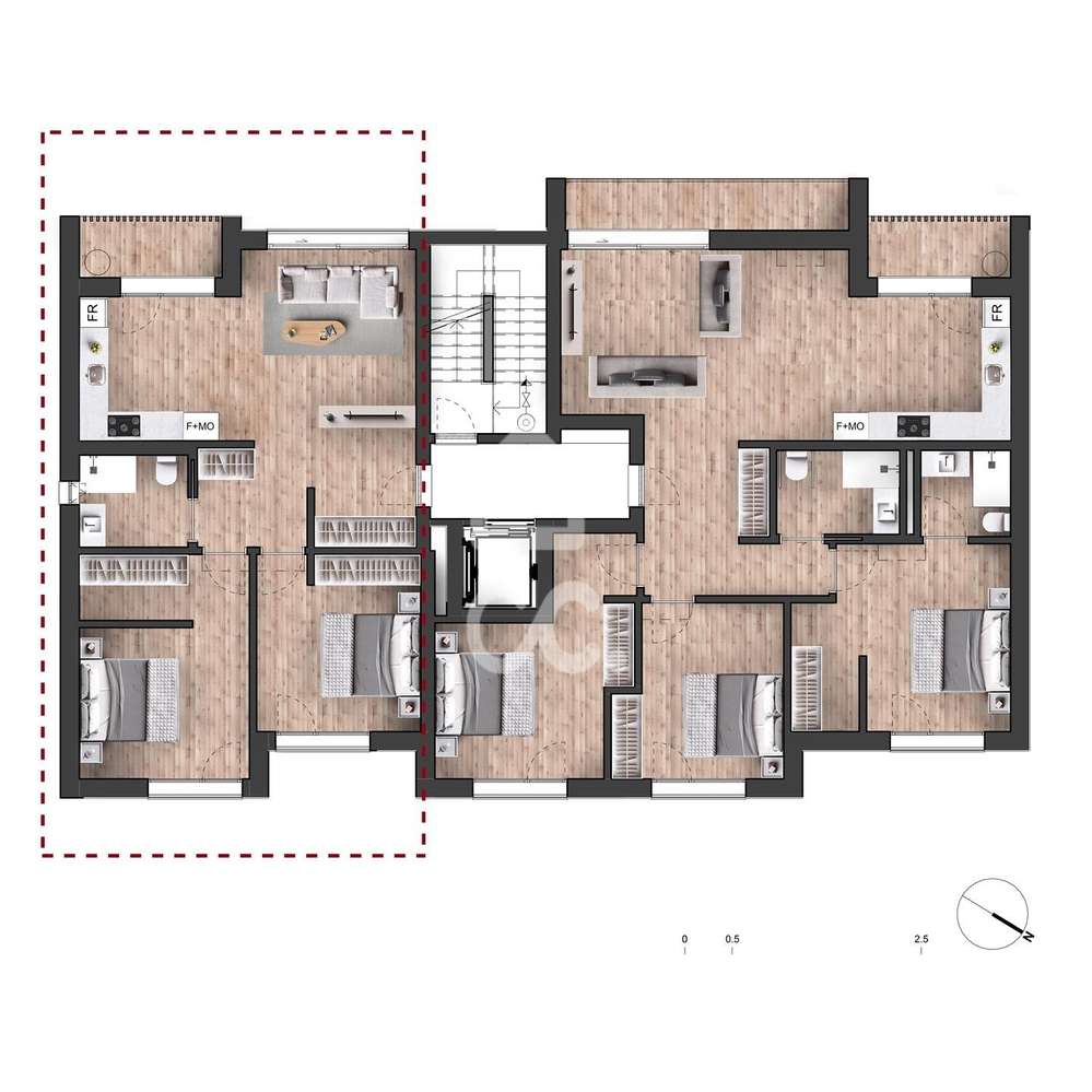 Apartamento T2 Novo com Lugar de Garagem – Urbanização do Condoal, Abr-6