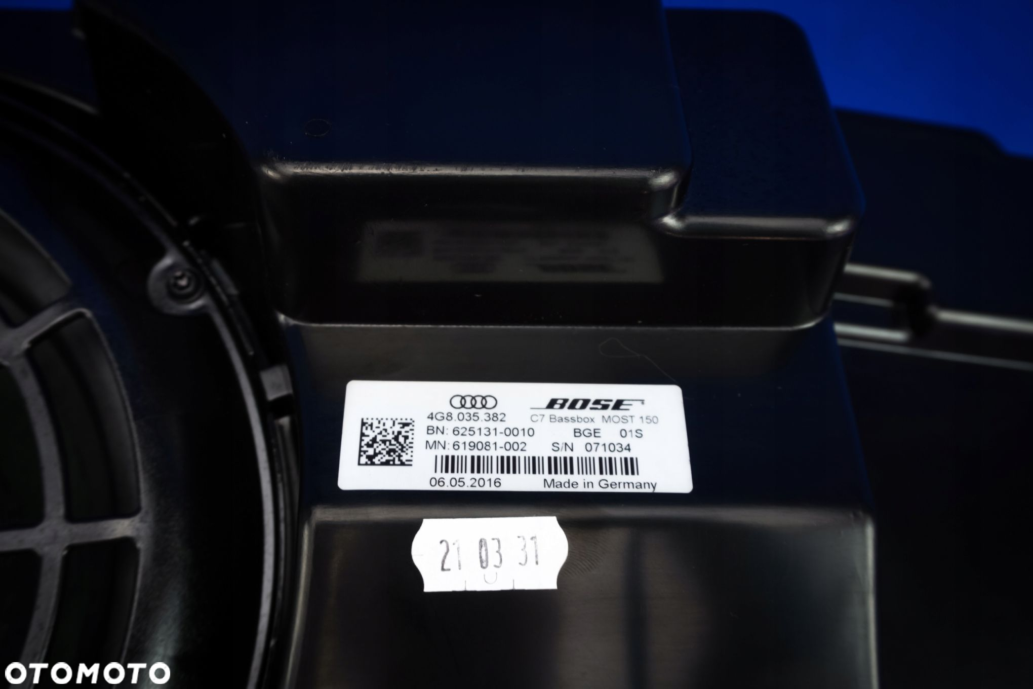 GŁOŚNIK SUBWOOFER BOSE AUDI A6 4G A7 RS7 4G8035382 - 5