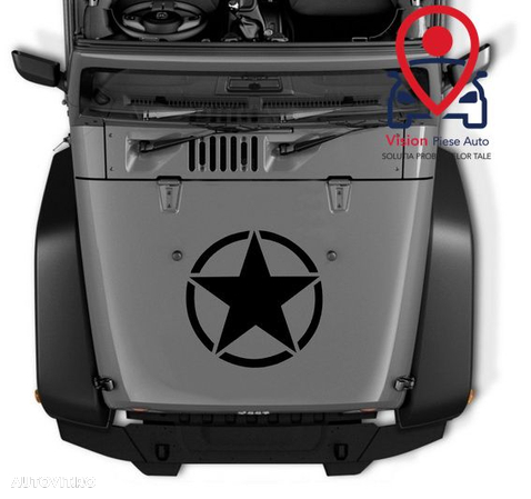Sticker Stea Negru Universal compatibil cu Jeep, SUV, Camioane sau alte Autoturisme Tuning Land Rov - 4
