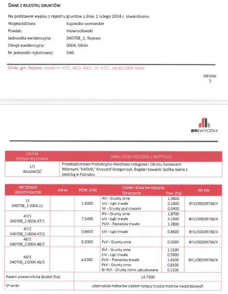 złoże kruszywa naturalnego Glinki I - Pełny obrazek: 3/3