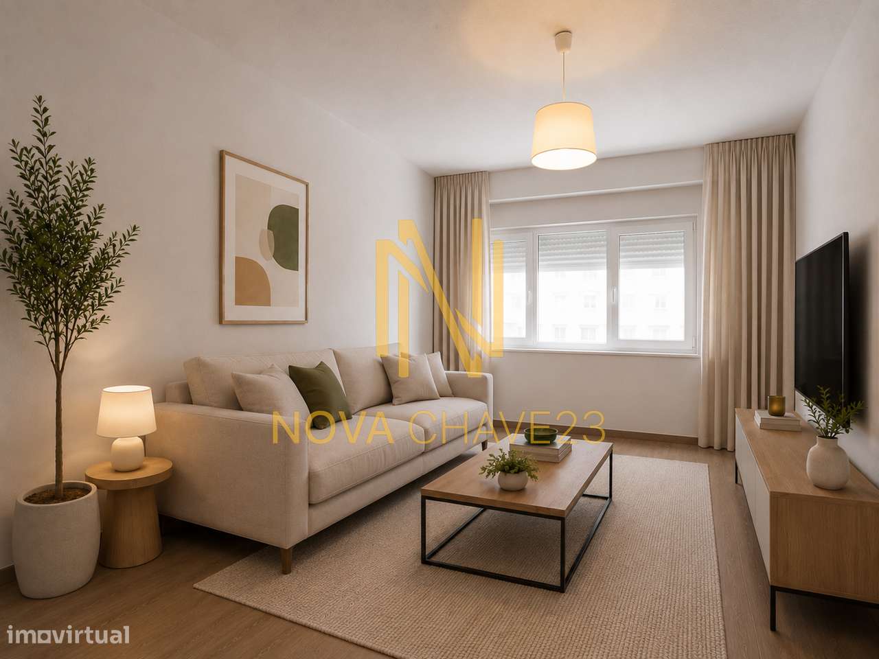 Apartamento T1 na Rinchoa | Cozinha e Sala em Open Space-9