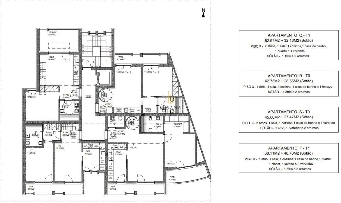 Apartamento T0 Venda em Viseu,Viseu - Grande imagem: 5/8