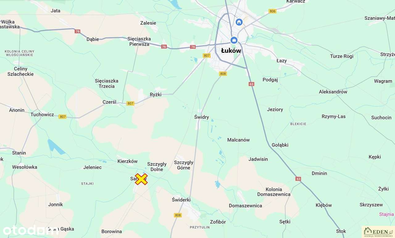 Działka, 1500.0 m², Sarnów-2