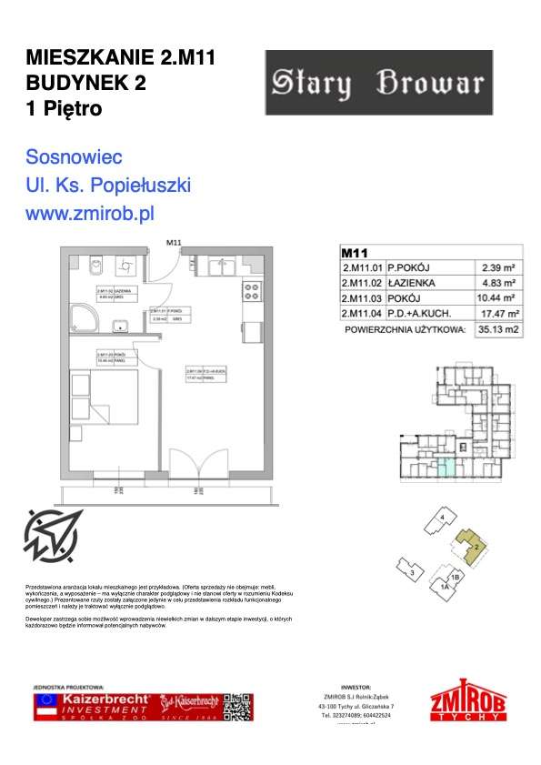 Ostatnie małe mieszkanie! Stary Browar | mieszkanie 2-pok. | 2M11 - Pełny obrazek: 4/9