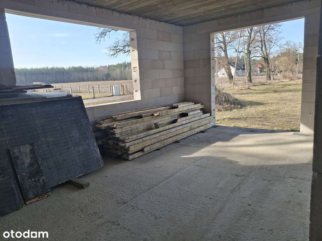Działka budowlana z domem w stanie surowym-16