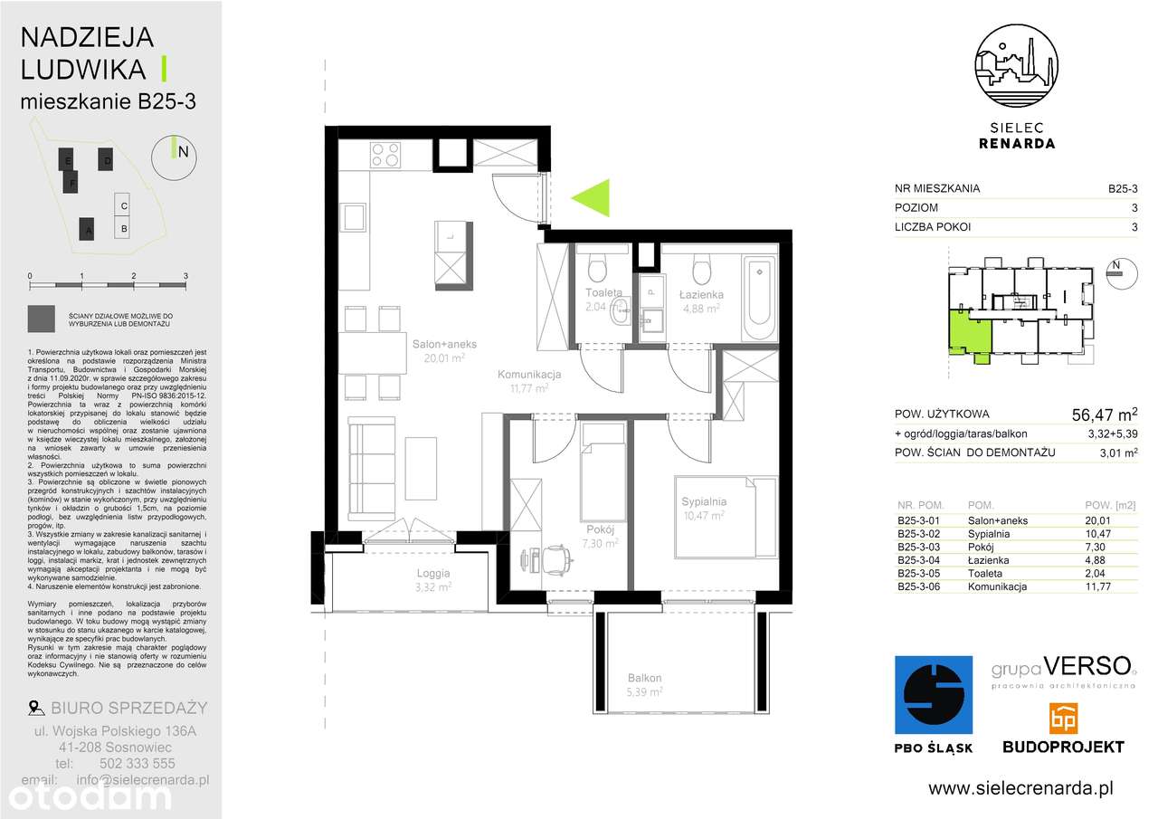 Sielec Renarda | etap 2 | mieszkanie 3-pok. | B25 - Pełny obrazek: 2/8