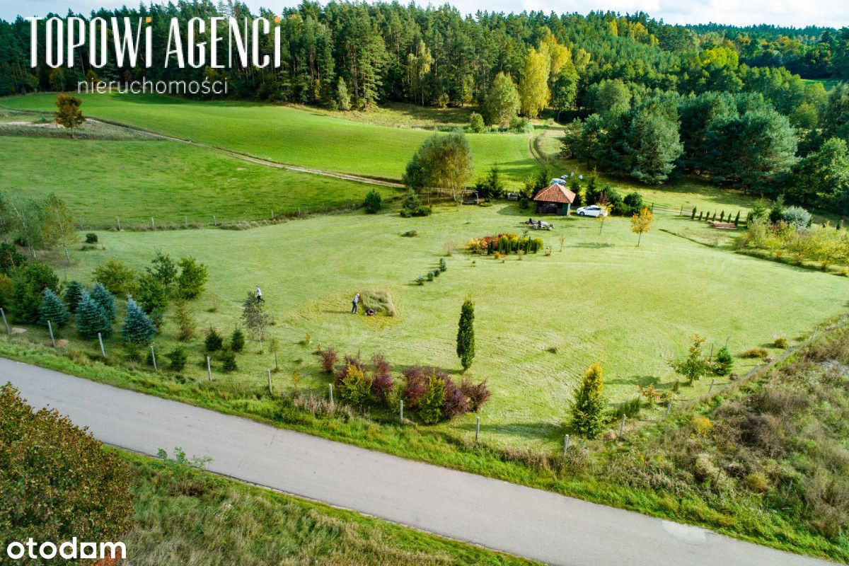 Działka budowlana o pow. 5500 m2 w Krzywe, Mazury