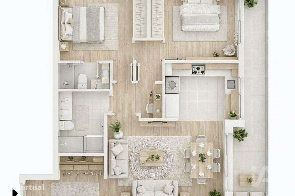 Apartamento T2 em Leiria, Pousos, Barreira e Cortes de 85,00 m2 - Grande imagem: 2/7