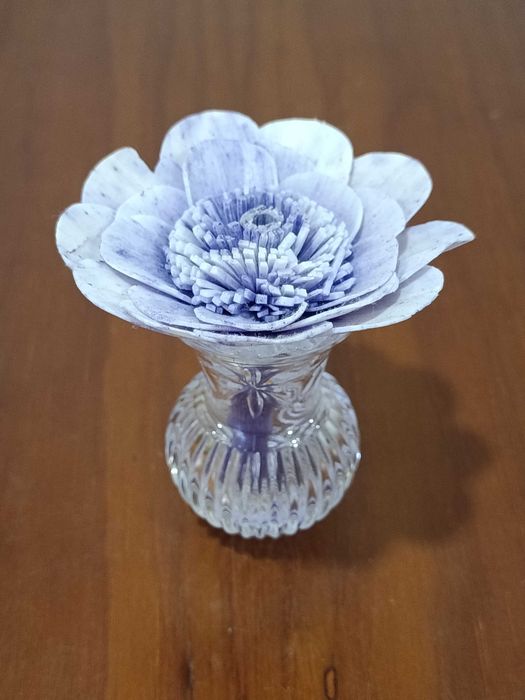 Difusor de Aromas - Flor de Papel em Vaso de Vidro