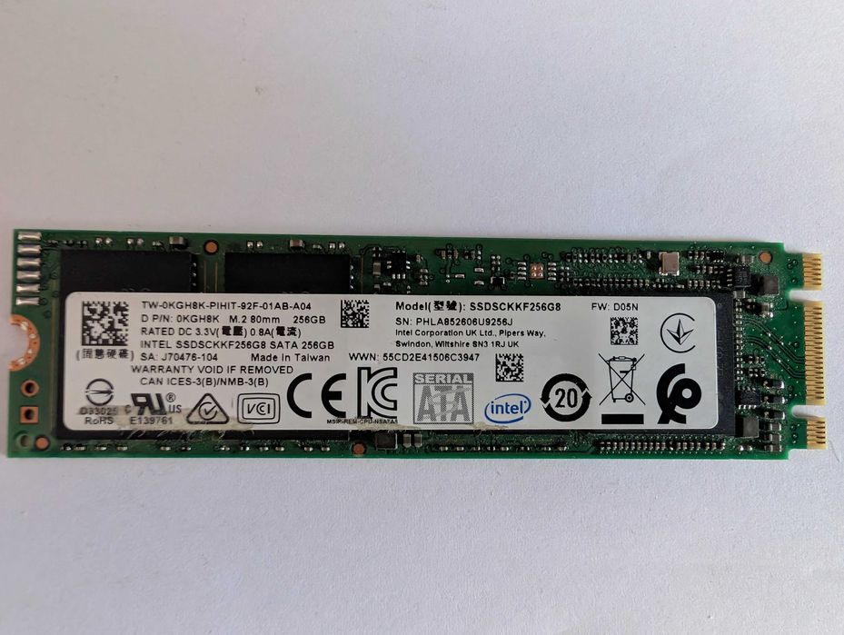 SSD Intel 256GB m.2 usado