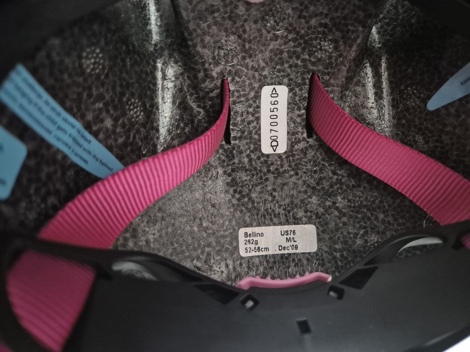 Kask rowerowy dziewczęcy M/L,  52-56 cm