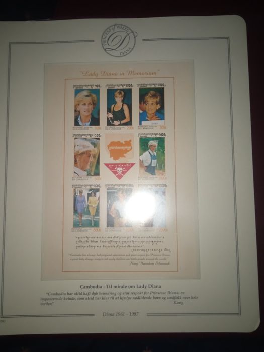 Klaser Princess od Wales DIANA 72 znaczki