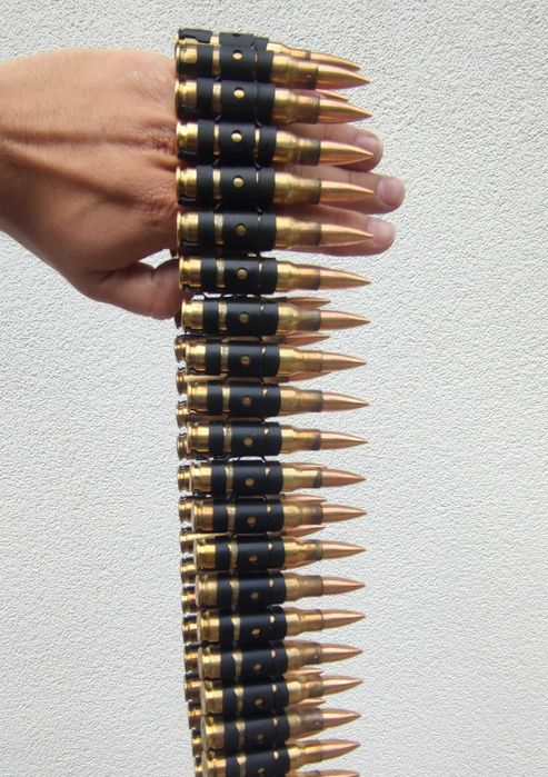 taśma amunicyjna 7.62 bullet belt pas z nabojami