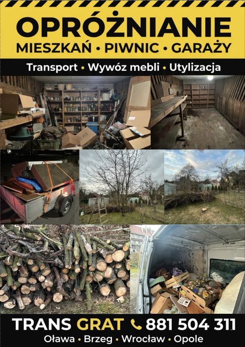 Opróżnianie mieszkań, wywóz mebli i gabarytów – Brzeg