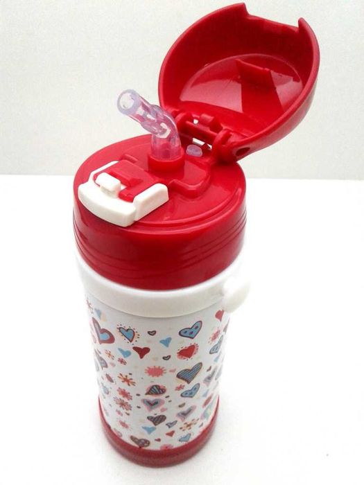 Термос детский термос дітячий с трубочкой 320мл А-Плюс 1776 нержавійка