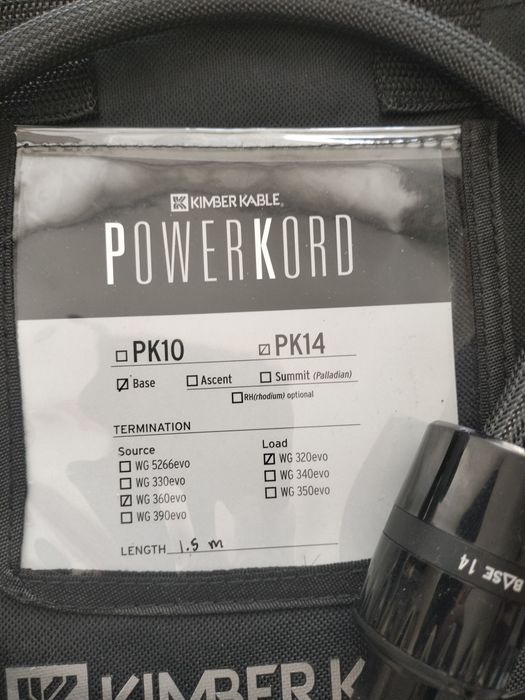 Kimber Kable PK14 силовой кабель HI-FI  1.5м
