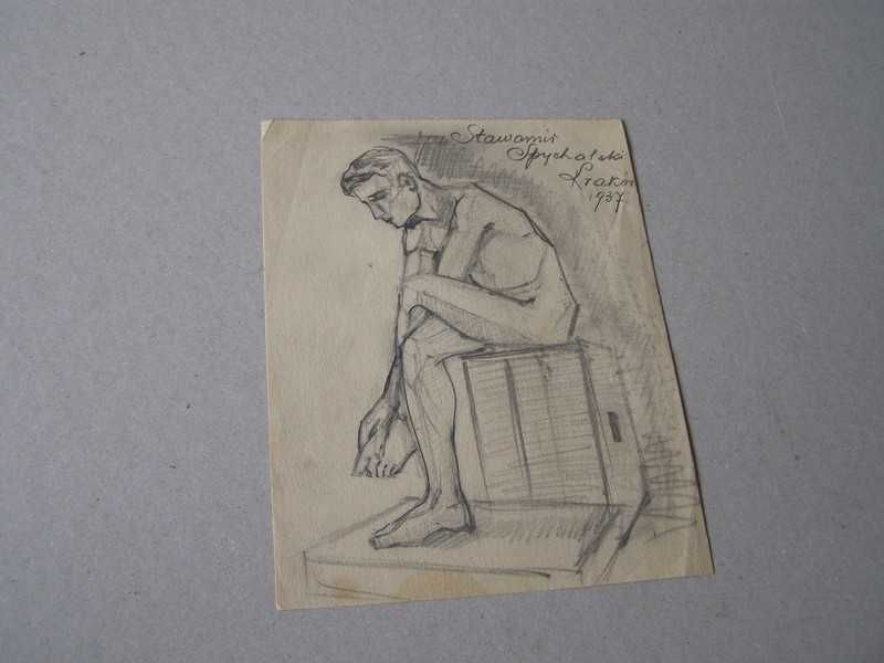 Rysunek z pracowni - Sławomir Spychalski ASP Kraków 1937r.