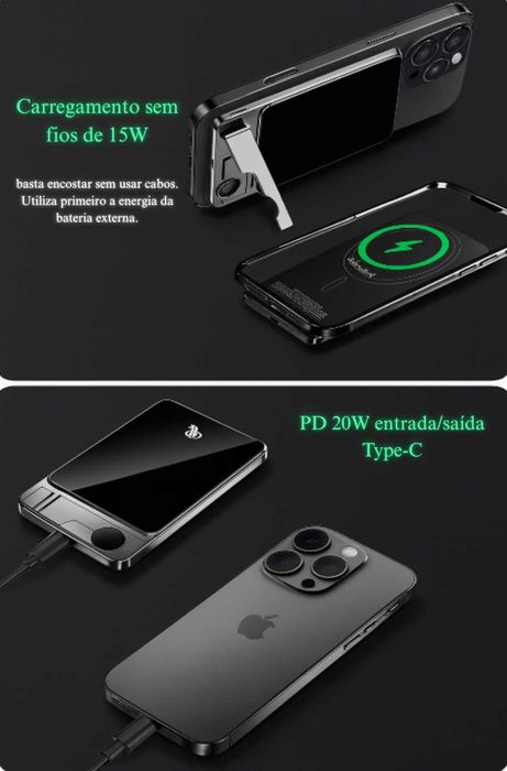 Power Bank MagSafe com Carregamento Rápido 20W