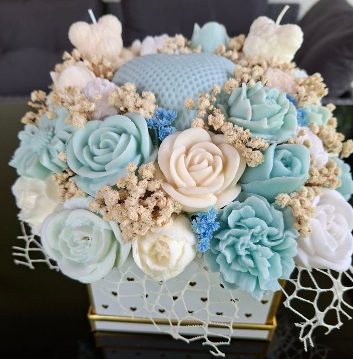 Flower Box ze świeczek sojowych na zamówienie