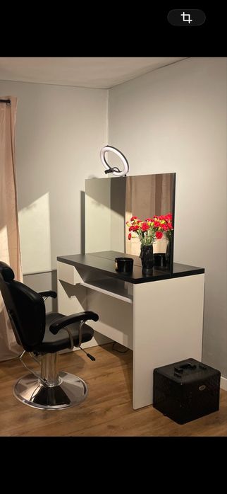 Konsola stanowisko fryzjerskie podwojne toaletka