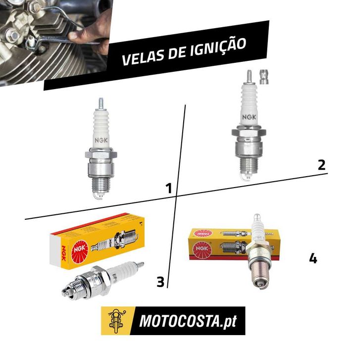 Velas de Ignição NGK - Vários Modelos Disponíveis Séries A B BK BP BR C CR D G I J L P R e mais