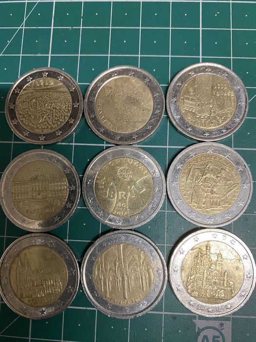 Moedas de 2 euros para troca