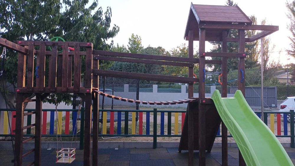 Playground Torres Ponte Escorrega Baloiço Bomberos. Instalado.