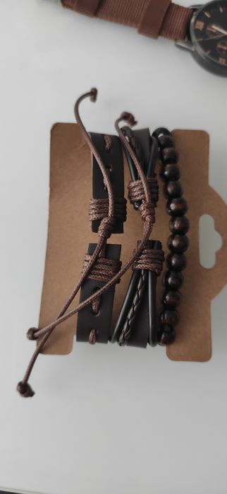 Męski zegarek plus zestaw bransoletek