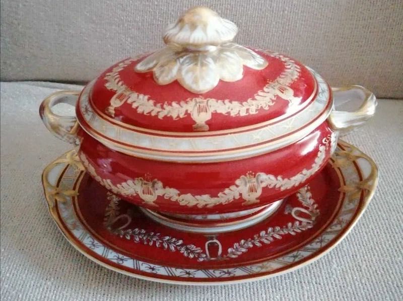 Travessa e Terrina Pequena Vista Alegre Decoração Liras