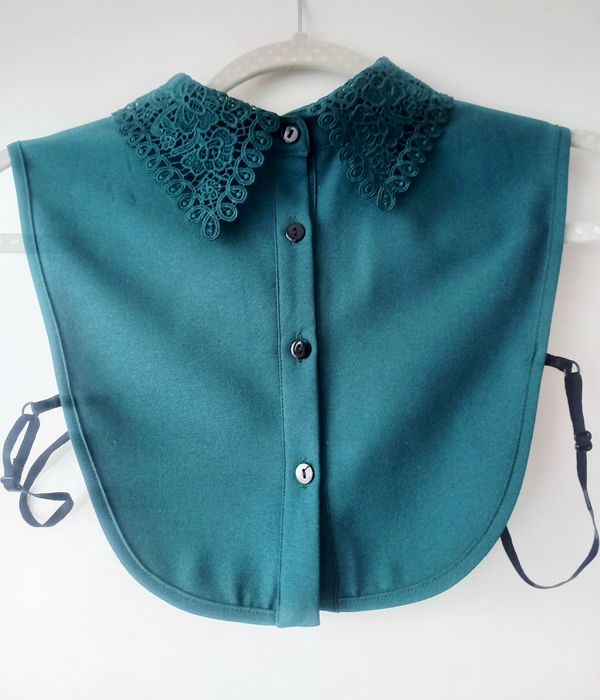 Kołnierzyk Ozdobny zielony koronkowy kołnierzyk