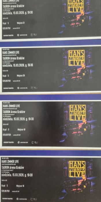 Sprzedam bilet na koncert Hansa Zimmera