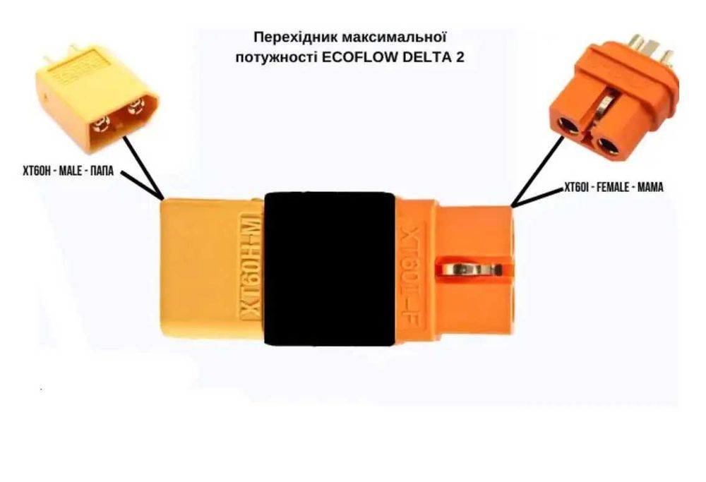 Переходник XT60i максимальной мощности для EcoFlow DELTA 2