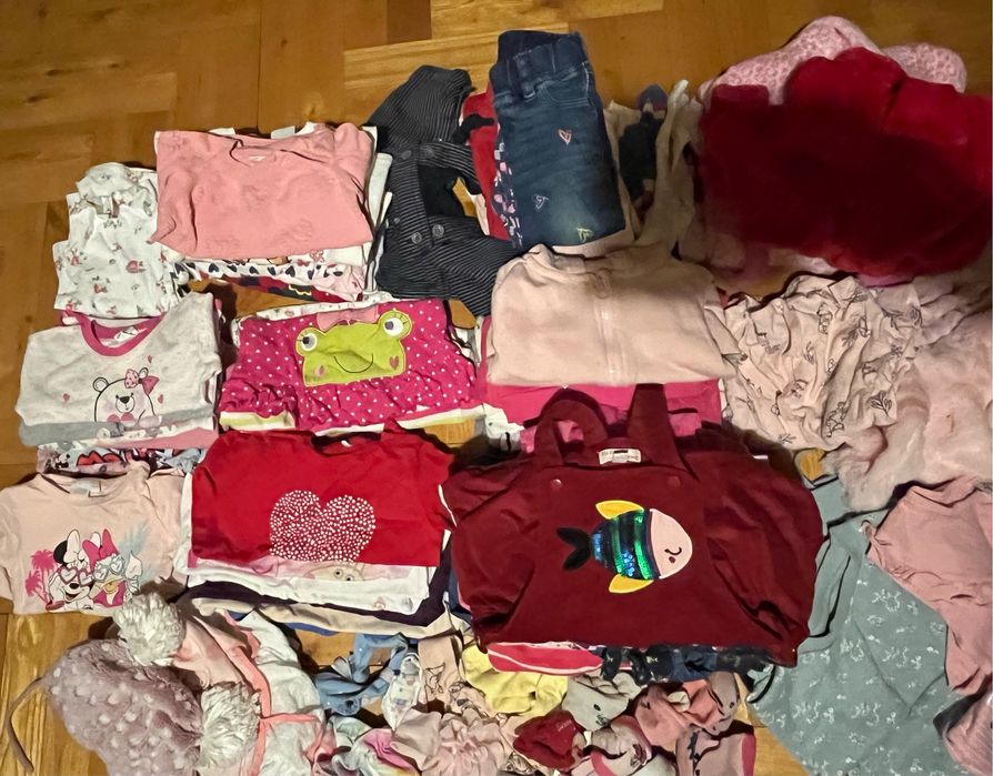 Paczka/ paka ubrań/ ubrania dla dzieci/ dziewczynki rozmiar 86