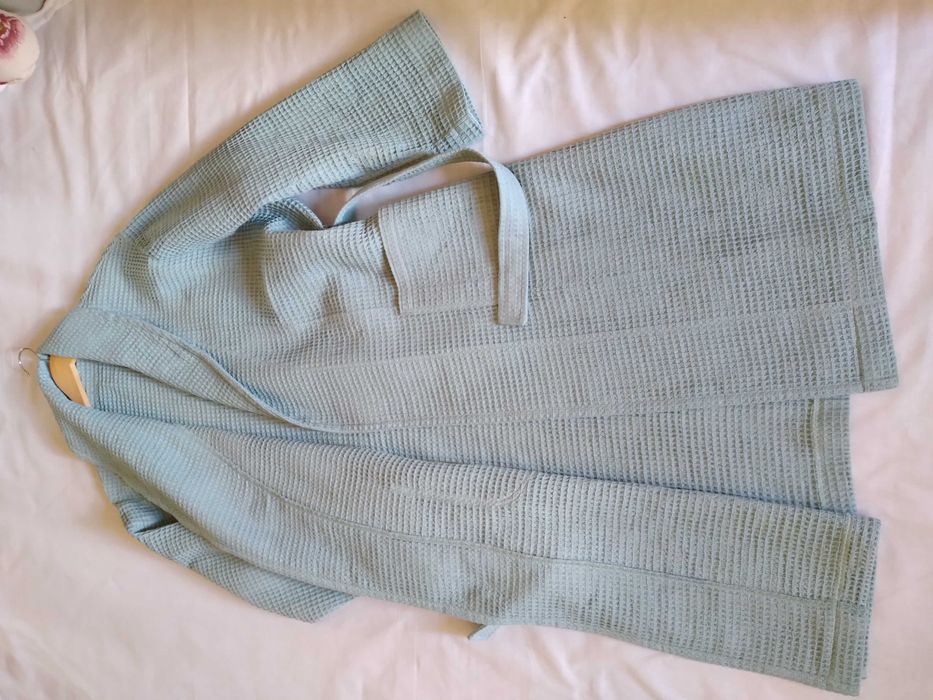 Халат з вафельної тканини унісекс