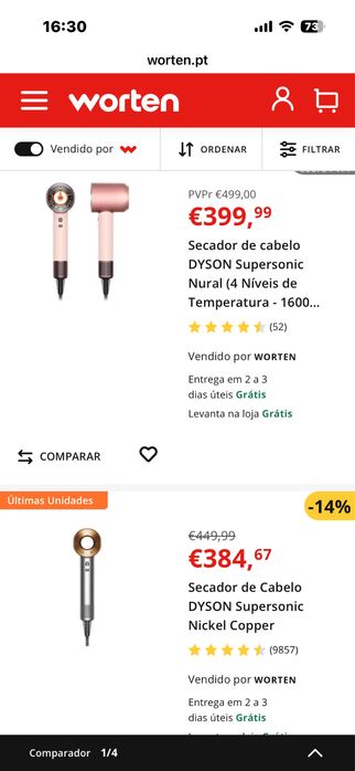 Secador de cabelo Dyson Supersonic com caixa e acessorios originais!