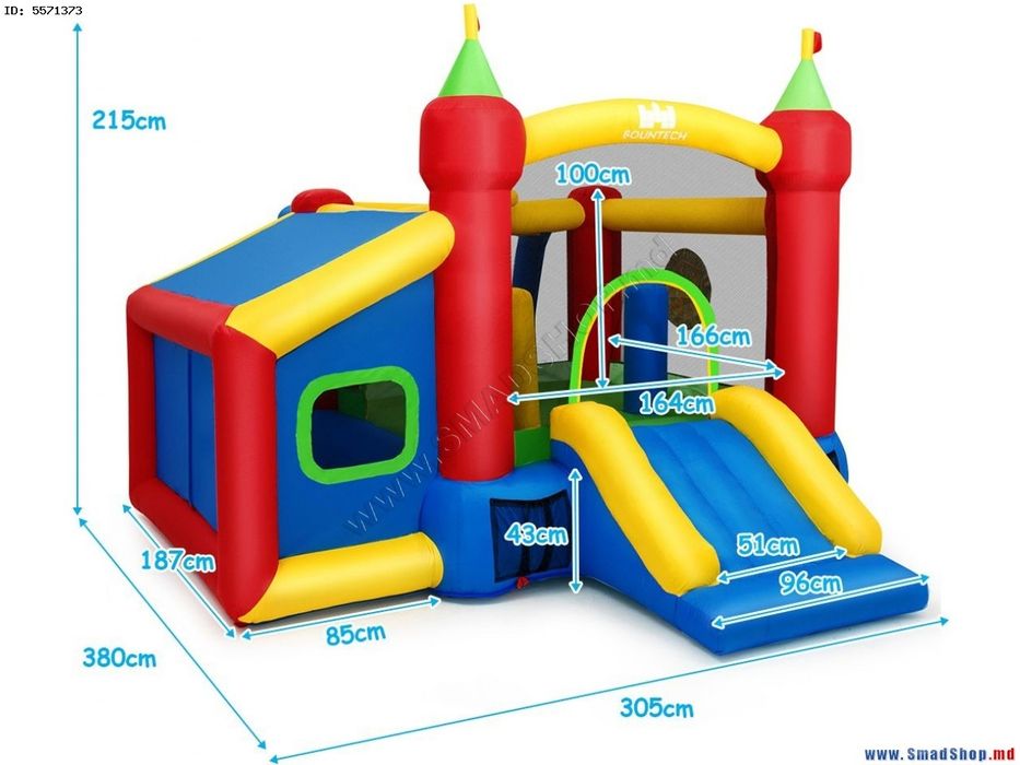 Надувна гірка замок Costway