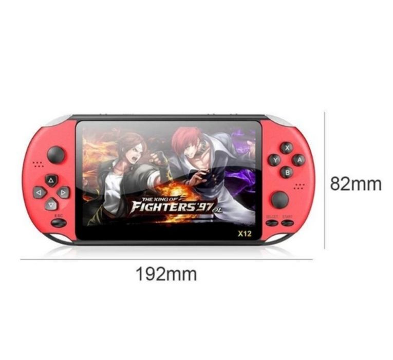 Consola videojogos X12 ecrã grande 5.1" incluí 300 Jogos