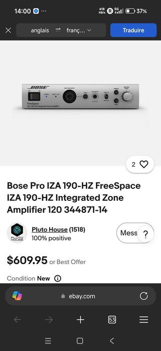 Urgente vendo amplificador Bose novo