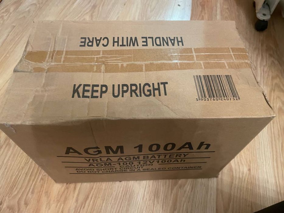 ДБЖ Qoltec Pure Sine Wave UPS 1000VA 700W та акумулятор AGM 100Ah