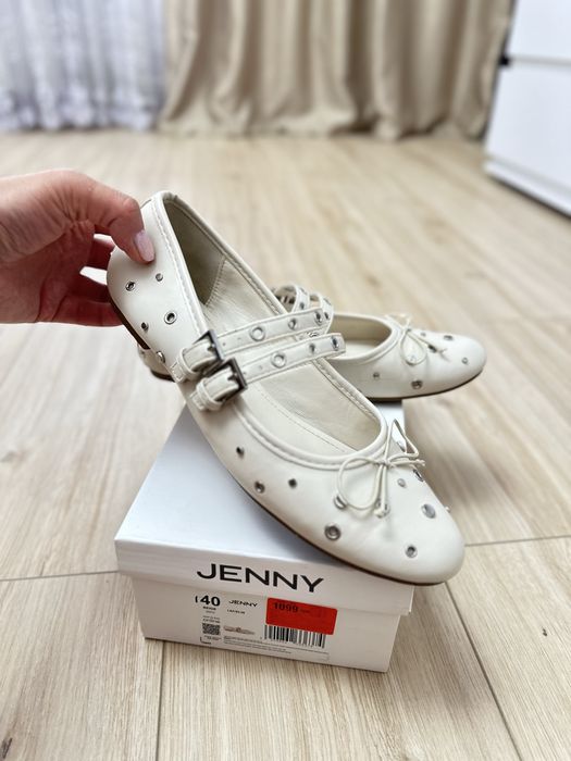 Балетки Jenny 40 розмір молочні