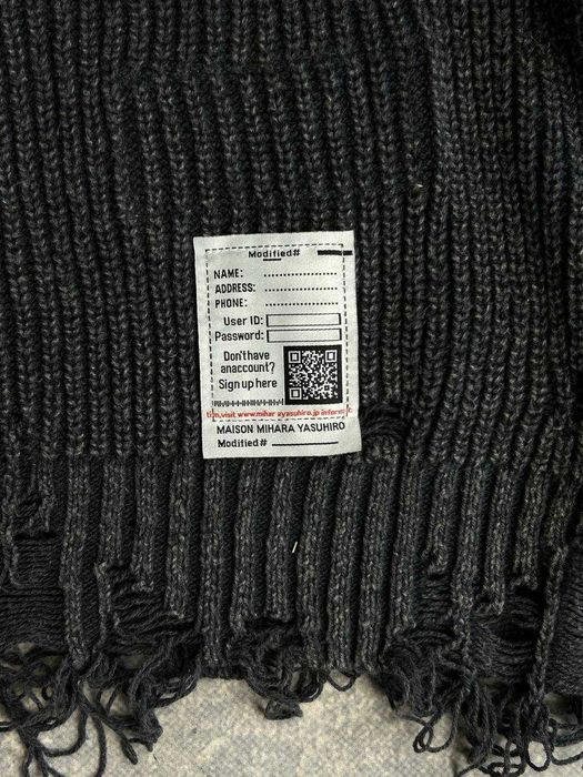 MAISON MIHARA YASUHIRO Distressed свитер свитшот Sweater светр кофта